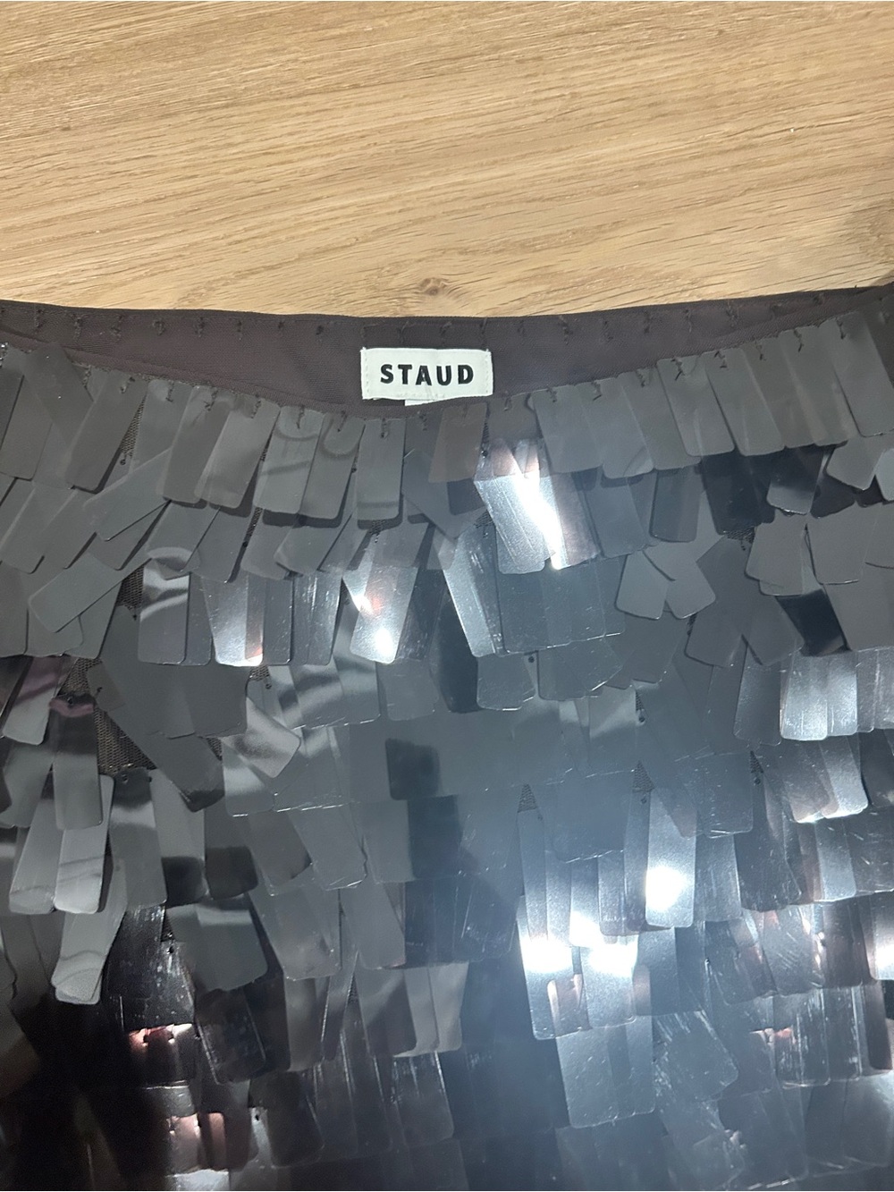 Staud large sequin Brian mini skirt size 10 - Picture 7 of 16
